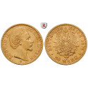 German Empire, Bayern, Ludwig II., 20 Mark 1876, D, vf, J. 197