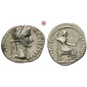 Roman Imperial Coins, Tiberius, Denarius 14-37, good vf