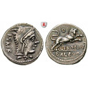 Roman Republican Coins, L. Thorius Balbus, Denarius 105 BC, vf