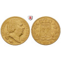 France, Louis XVIII, 20 Francs 1819, 5.81 g fine, vf