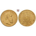 German Empire, Württemberg, Karl, 20 Mark 1873, F, good vf, J. 290