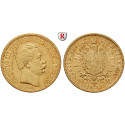 German Empire, Hessen, Ludwig III., 20 Mark 1873, H, vf, J. 214