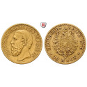 German Empire, Baden, Friedrich I., 10 Mark 1875, G, good vf, J. 186