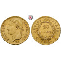 France, Napoleon I (Emperor), 20 Francs 1809-1814, 5.81 g fine, vf