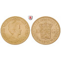 Netherlands, Kingdom Of The Netherlands, Wilhelmina I., 10 Gulden 1911-1917, 6.06 g fine, vf-xf