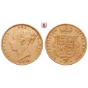 Great Britain, Victoria, Half-Sovereign 1838-1885, 3.66 g fine, vf