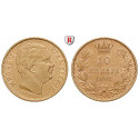 Serbia, Milan I Obrenovich, King, 10 Dinara 1882, 2.9 g fine, vf-xf