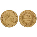 France, Napoleon III, 10 Francs 1864, 2.9 g fine, vf