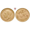 Great Britain, George V, Half-Sovereign 1911-1915, 3.66 g fine, vf-xf