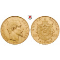 France, Napoleon III, 50 Francs 1855-1859, 14.52 g fine, vf