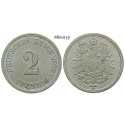 German Empire, Standard currency, 2 Pfennig 1875, H, fine, J. 2