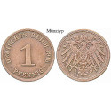 German Empire, Standard currency, 1 Pfennig 1916, J, VF-EF, J. 10