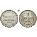 Weimar Republic, Standard currency, 3 Mark 1924, F, good vf, J. 312