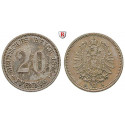 German Empire, Standard currency, 20 Pfennig 1876, A, xf, J. 5