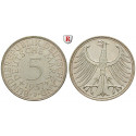 Federal Republic, Standard currency, 5 DM 1957, J, good xf, J. 387