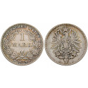German Empire, Standard currency, 1 Mark 1876, D, vf-xf, J. 9