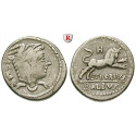 Roman Republican Coins, L. Thorius Balbus, Denarius 105 BC, VF