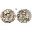 Roman Imperial Coins, Tiberius, Denarius 14-37, vf