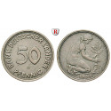 Federal Republic, Standard currency, 50 Pfennig 1950, G, nearly FDC / FDC, J. 379