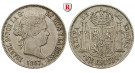 Spanien, Isabella II., Escudo 1867, ss+