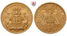 Deutsches Kaiserreich, Hamburg, 20 Mark 1913, J, vz+, J. 212