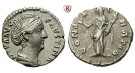 Römische Kaiserzeit, Faustina I., Frau des Antoninus Pius, Denar nach 141, vz/ss+