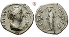 Römische Kaiserzeit, Faustina I., Frau des Antoninus Pius, Denar nach 141, ss+