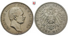 Deutsches Kaiserreich, Sachsen, Friedrich August III., 5 Mark 1908, E, ss+, J. 136