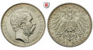 Deutsches Kaiserreich, Sachsen, Albert, 2 Mark 1902, auf den Tod, E, vz+, J. 127