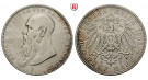 Deutsches Kaiserreich, Sachsen-Meiningen, Georg II., 5 Mark 1908, Kurzer Bart, D, ss+, J. 153b