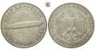 Weimarer Republik, 5 Reichsmark 1930, Zeppelin, A, ss-vz, J. 343