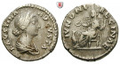 Römische Kaiserzeit, Faustina II., Frau des Marcus Aurelius, Denar 161-175, ss+