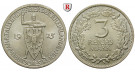 Weimarer Republik, 3 Reichsmark 1925, Rheinlande, A, vz-st, J. 321