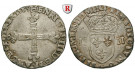 Frankreich, Henri III., 1/4 Ecu à la croix 1583, ss