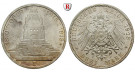 Deutsches Kaiserreich, Sachsen, Friedrich August III., 3 Mark 1913, Völkerschlacht, E, vz-st, J. 140