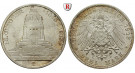 Deutsches Kaiserreich, Sachsen, Friedrich August III., 3 Mark 1913, Völkerschlacht, E, vz+, J. 140