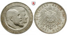 Deutsches Kaiserreich, Württemberg, Wilhelm II., 3 Mark 1911, Silberhochzeit, F, st, J. 177a