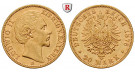 Deutsches Kaiserreich, Bayern, Ludwig II., 20 Mark 1876, Portrait / Reichsadler, D, 7,17 g fein, ss, J. 197