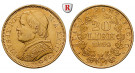 Vatikan, Pius IX., 20 Lire 1869, 5,81 g fein, vz