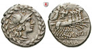 Römische Republik, Cn. Gallius, Denar 138 v.Chr., ss+