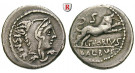 Römische Republik, L. Thorius Balbus, Denar 105 v.Chr., ss