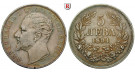 Bulgarien, Ferdinand I., Prinz, 5 Leva 1894, ss+