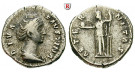 Römische Kaiserzeit, Faustina I., Frau des Antoninus Pius, Denar nach 141 n.Chr., ss+