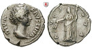 Römische Kaiserzeit, Faustina I., Frau des Antoninus Pius, Denar nach 141, ss+
