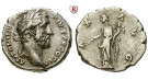 Römische Kaiserzeit, Antoninus Pius, Denar 140-143, ss+