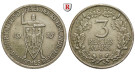 Weimarer Republik, 3 Reichsmark 1925, Rheinlande, E, vz, J. 321