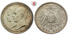 Deutsches Kaiserreich, Mecklenburg-Schwerin, Friedrich Franz IV., 2 Mark 1904, Hochzeit, A, ss-vz, J. 86