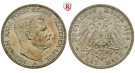 Deutsches Kaiserreich, Reuss-Greiz, Heinrich XXIV., 3 Mark 1909, A, ss-vz/vz+, J. 119