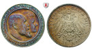 Deutsches Kaiserreich, Württemberg, Wilhelm II., 3 Mark 1911, Silberhochzeit, F, vz-st, J. 177a