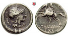 Römische Republik, L. Manlius Torquatos, Denar 113-112 v.Chr., ss